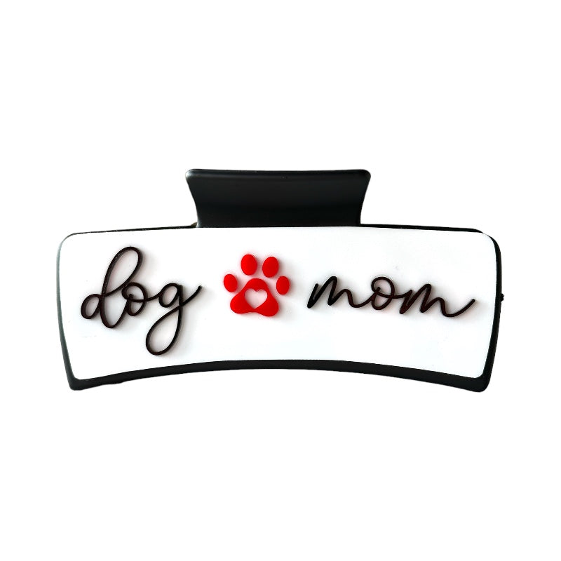 Dog Mom Hair Claw Clip