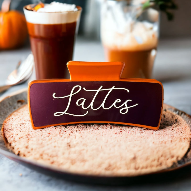 Leaves & Lattes Hair Claw Clip