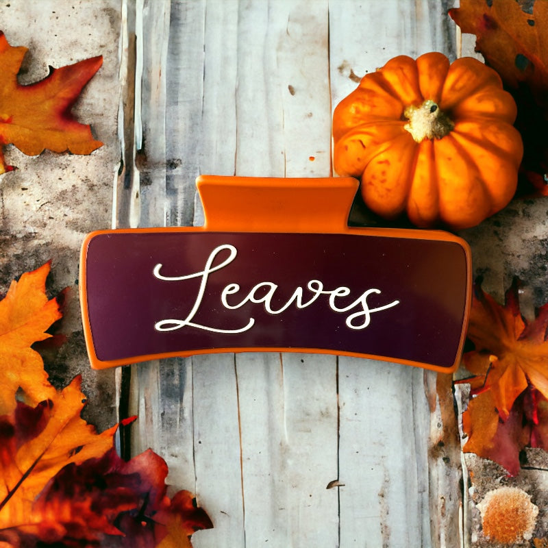 Leaves & Lattes Hair Claw Clip
